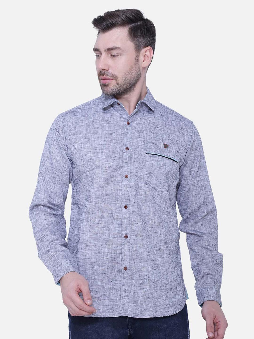 kuons avenue men smart slim fit cotton linen casual shirt
