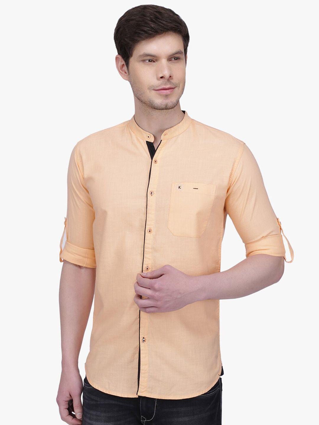 kuons avenue men smart slim fit linen casual shirt
