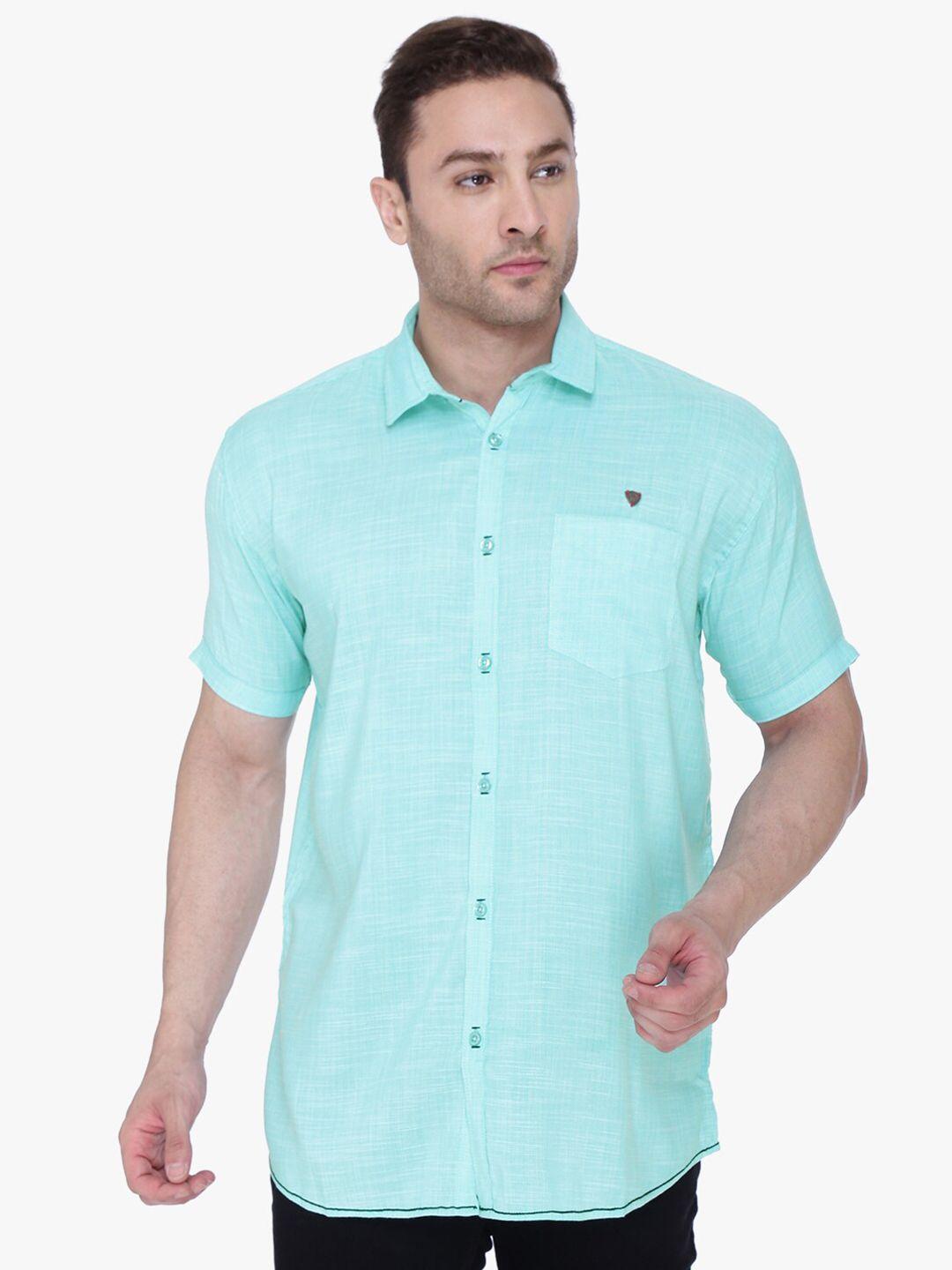 kuons avenue smart slim fit spread collar pocket casual shirt