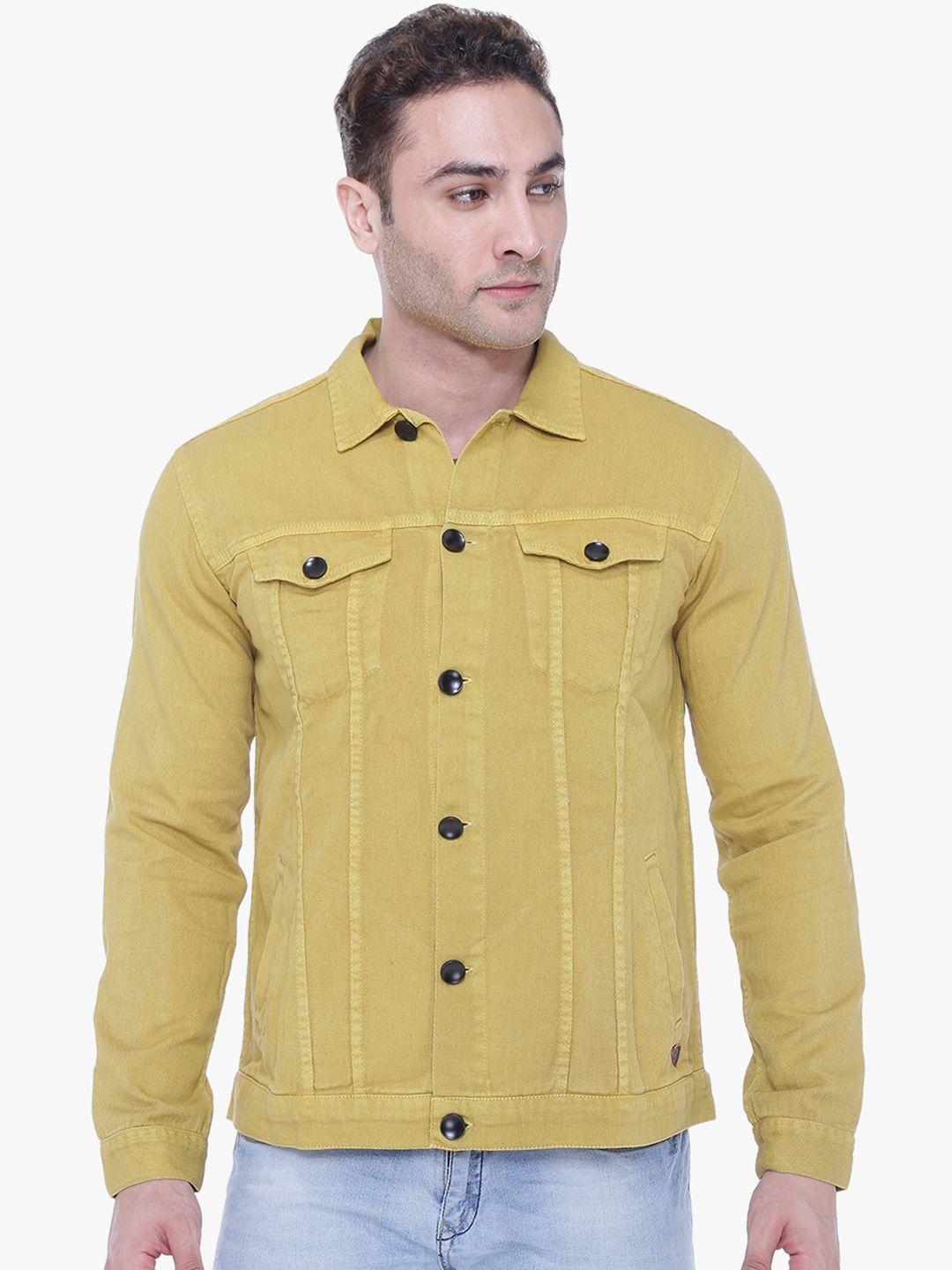 kuons avenue men khaki denim jacket