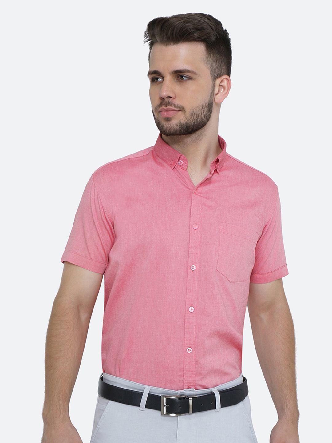 kuons avenue smart slim fit button-down collar oxford weave cotton formal shirt