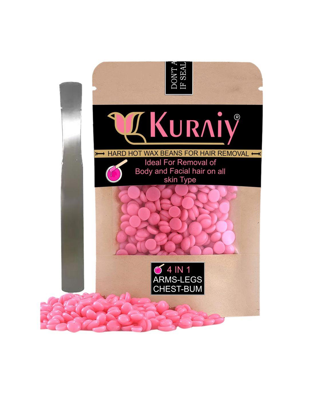 kuraiy adults pink hair removal hot hard body wax beans 100gm