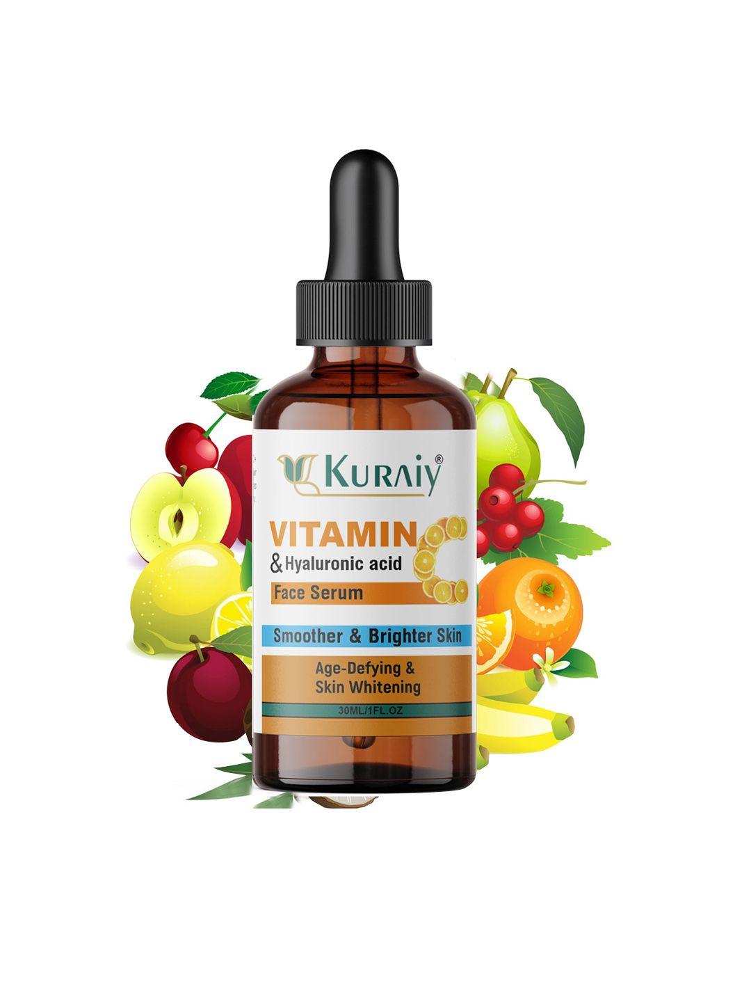 kuraiy age defying & skin whitening vitamin c face serum with hyaluronic acid - 30 ml