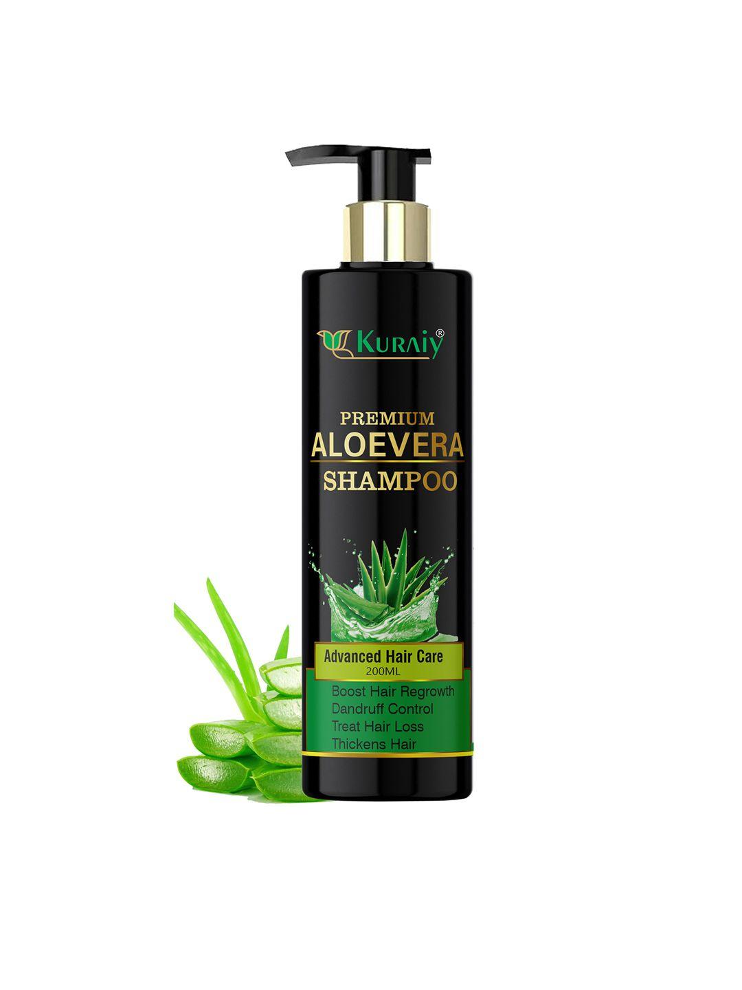 kuraiy premium advanced hair care natural aloevera shampoo to boost hair regrowth - 200ml