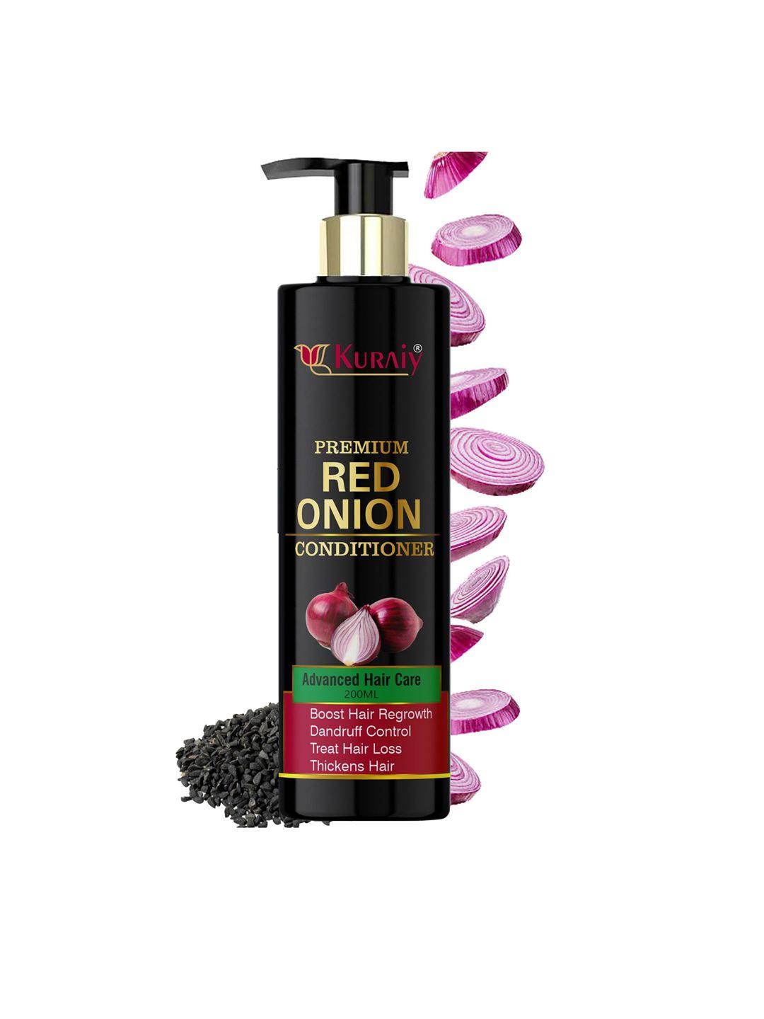 kuraiy premium advanced hair care red onion conditioner to boost hair regrowth - 200 ml