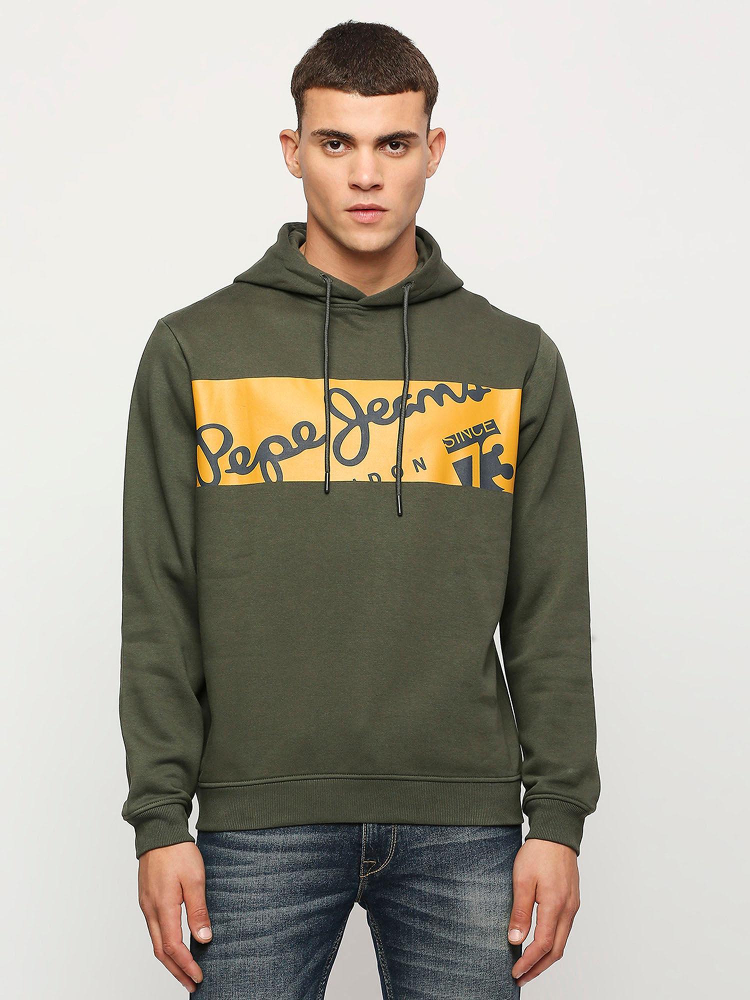 kurt brand carrier hooded sweatshirt olive green