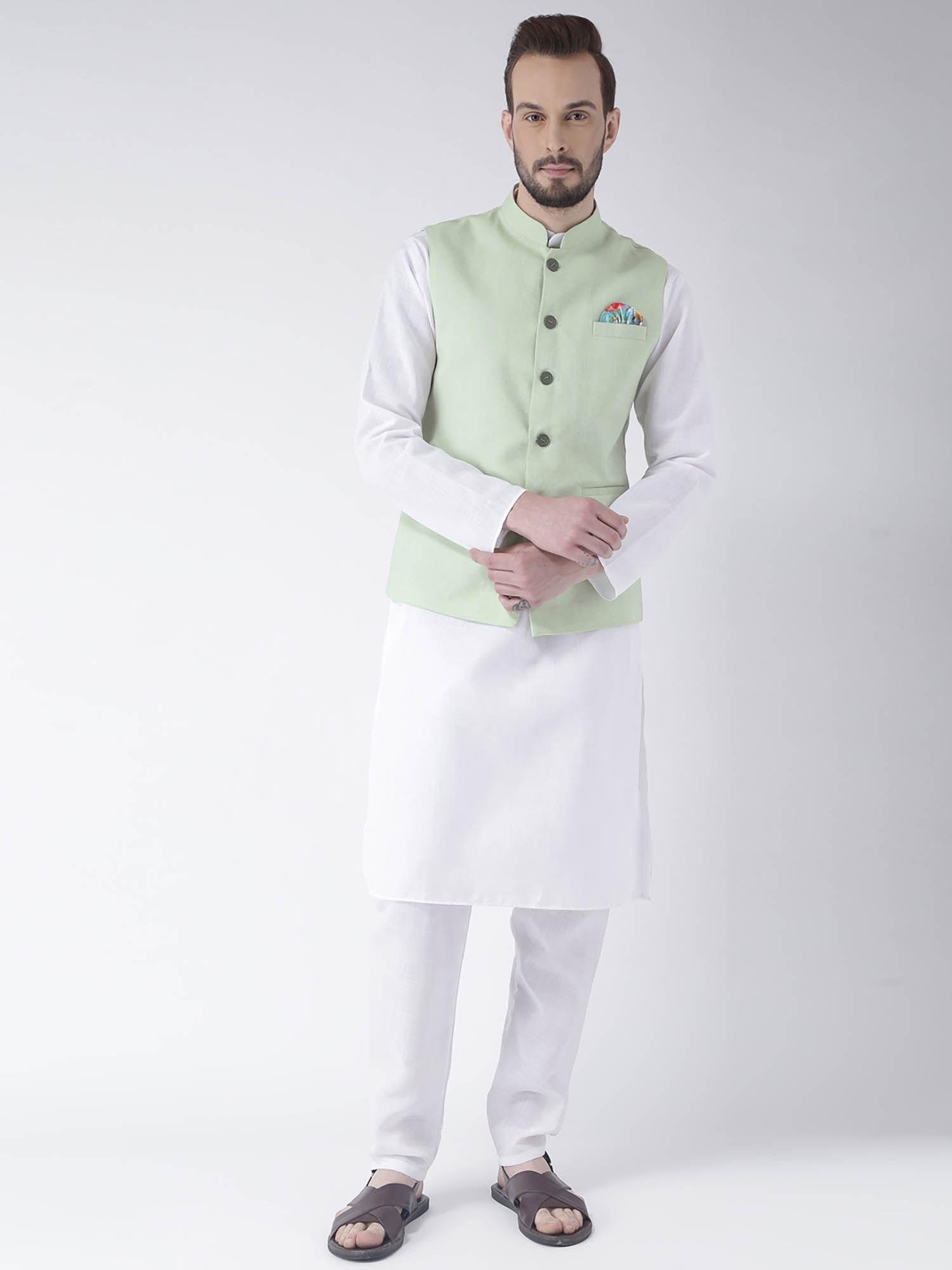 kurta and pyjama with nehru jacket (set of 3)