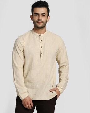 kurta with band collar