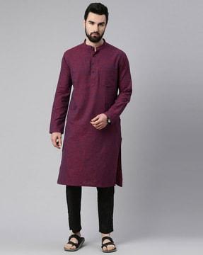 kurta with button closure