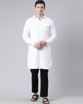 kurta with flap pockets