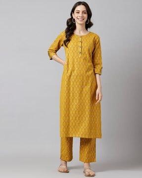 kurta with openable button plaket