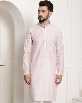 kurta with woven motifs