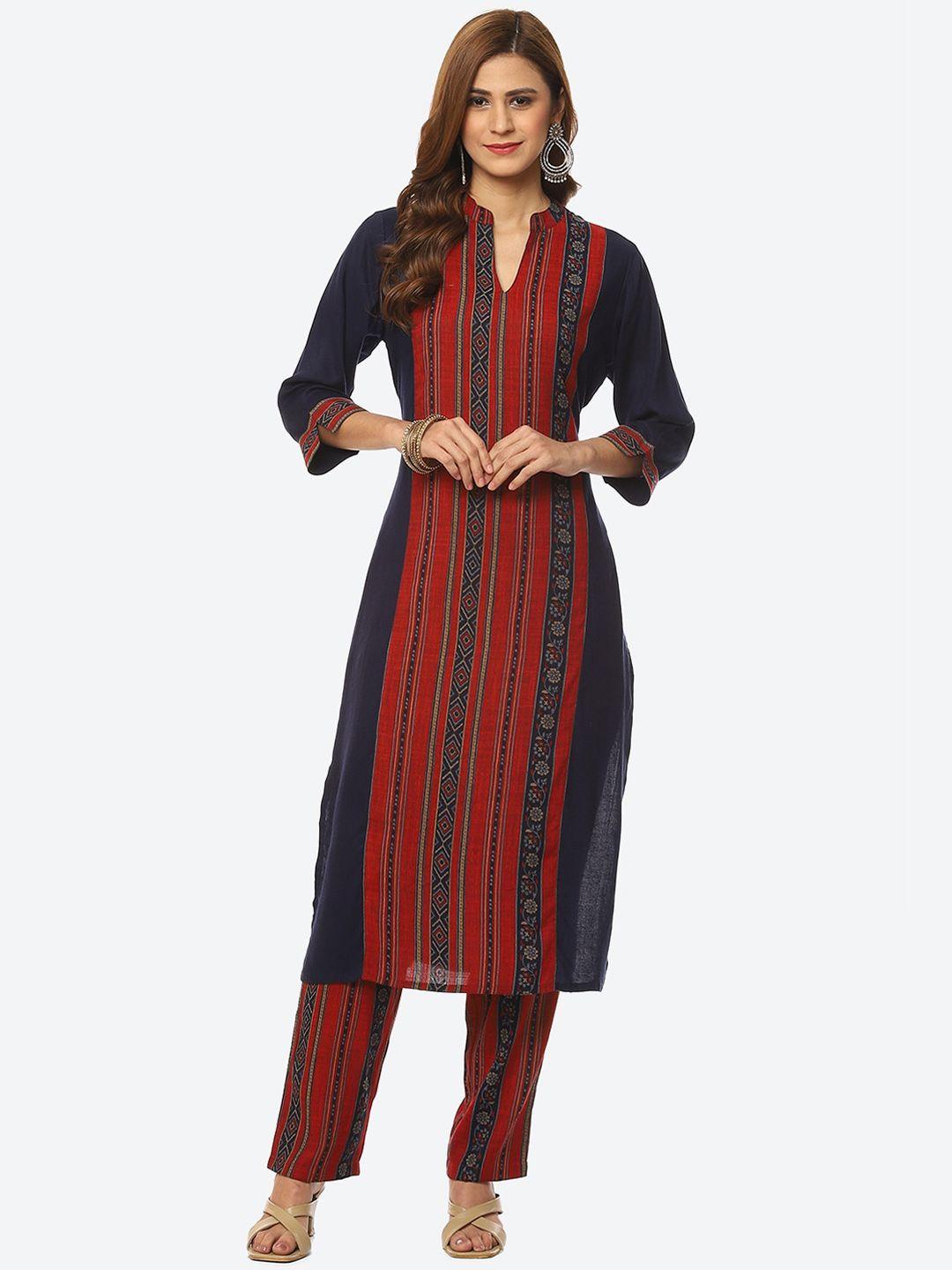 kurti's by menka women printed kurta with churidar