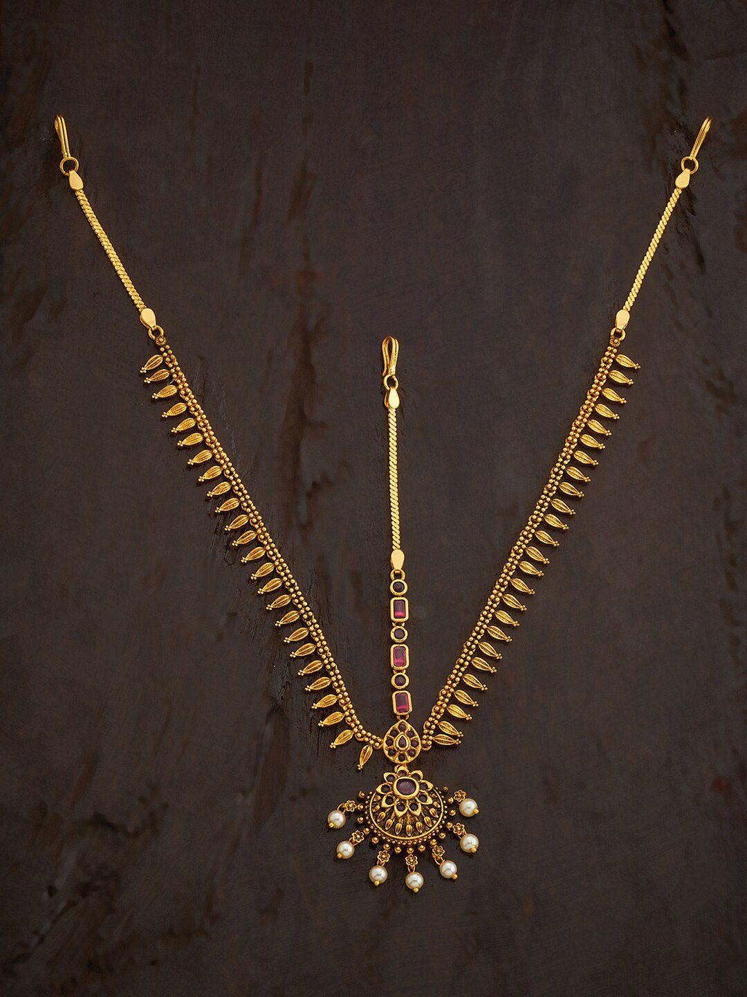 kushal's fashion jewellery gold plated antique matha patti