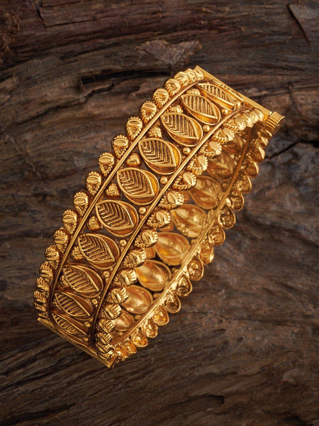 kushal's fashion jewellery gold plated ethnic antique bangles