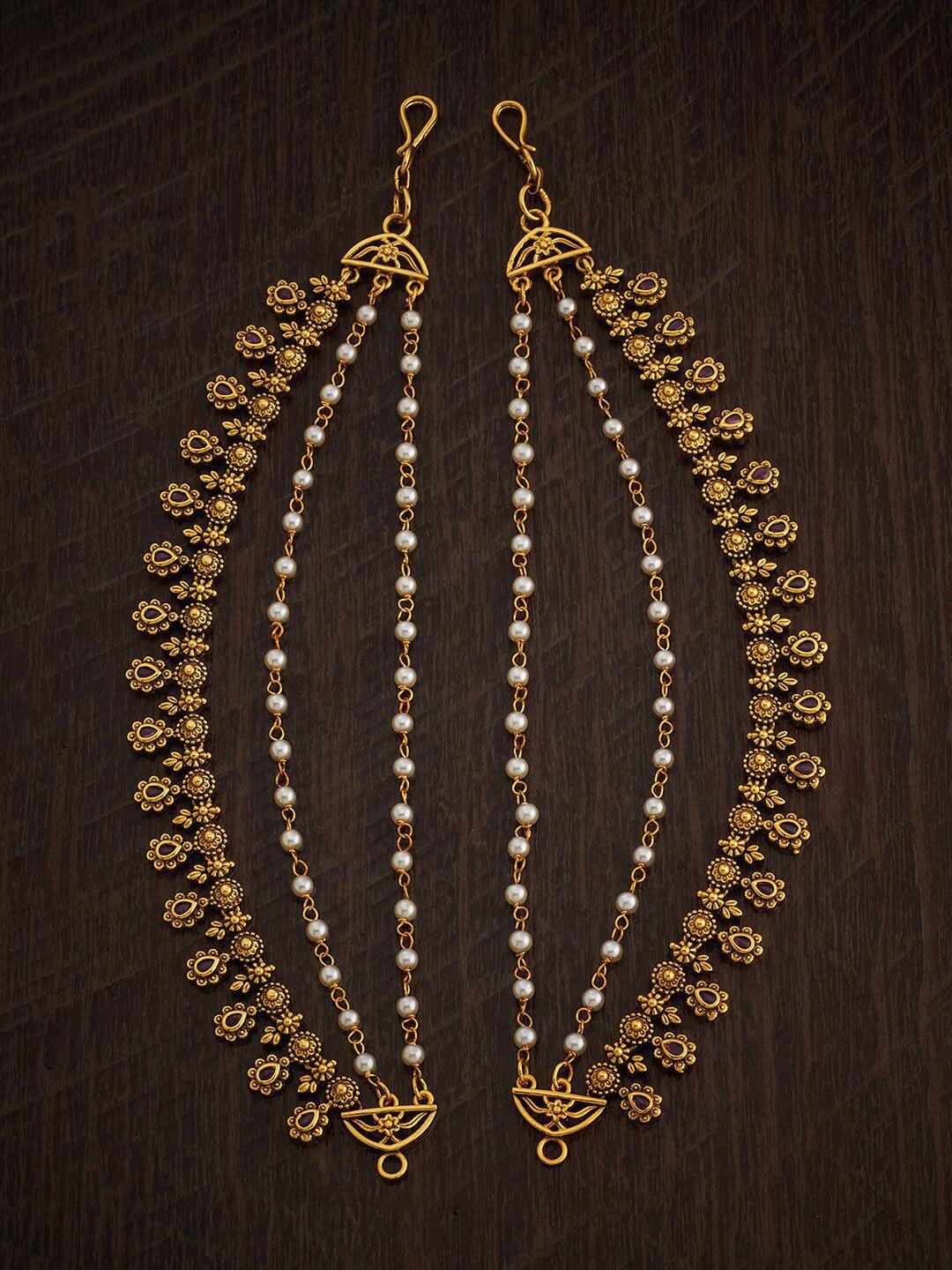 kushal's fashion jewellery gold-plated ethnic antique matil