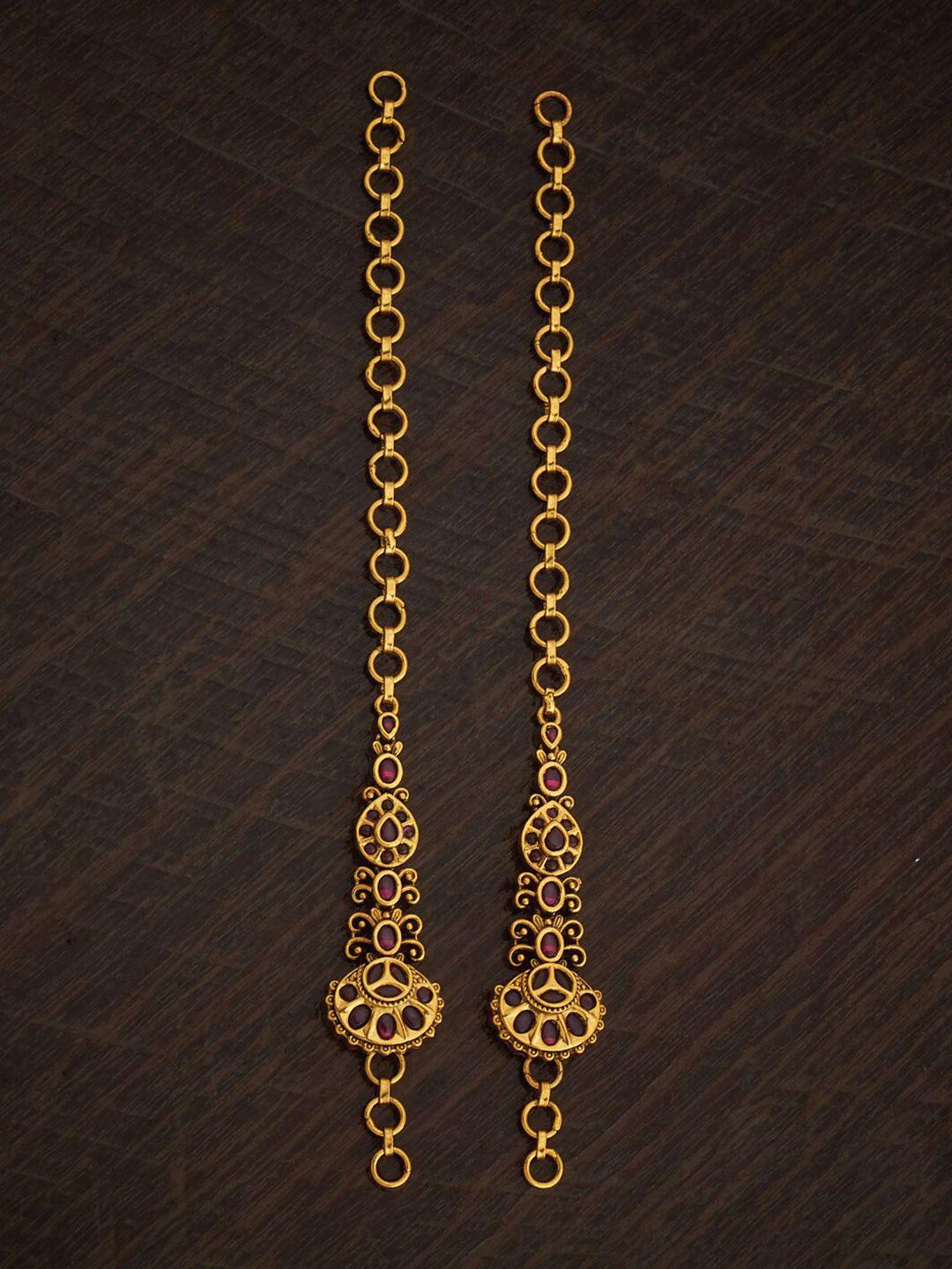 kushal's fashion jewellery gold-plated ethnic antique matil