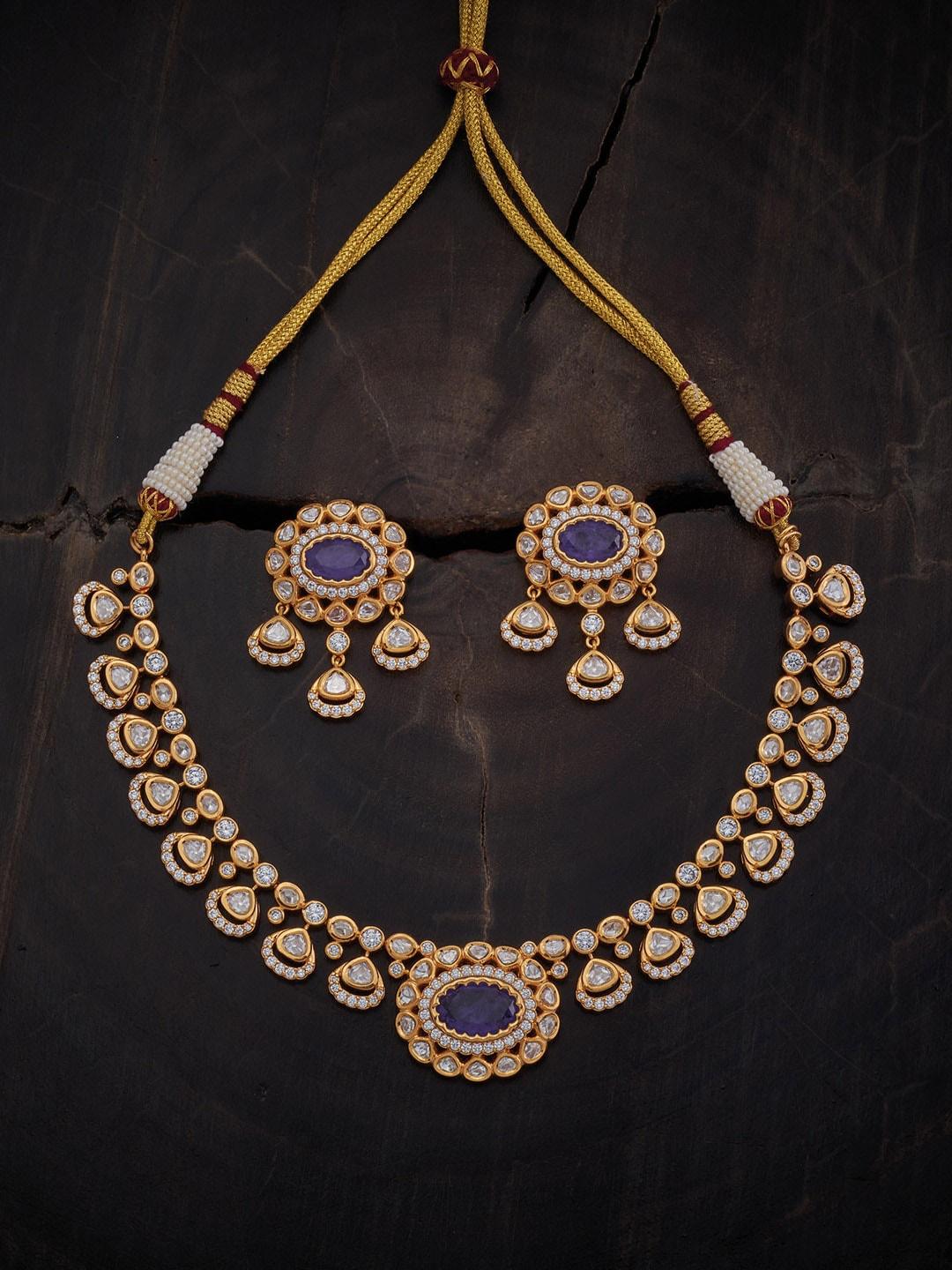 kushal's fashion jewellery kundan-studded jewellery set