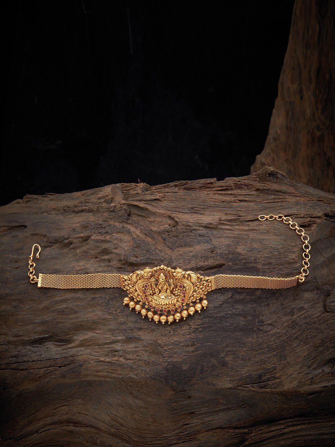kushal's fashion jewellery antique gold-plated armlet bracelet