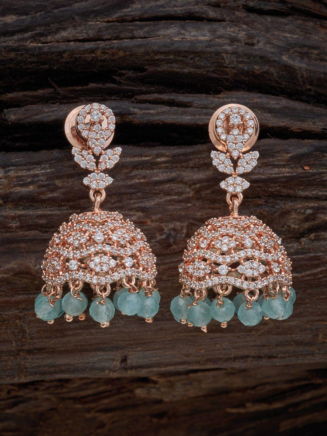 kushal's fashion jewellery dome shaped jhumkas earrings