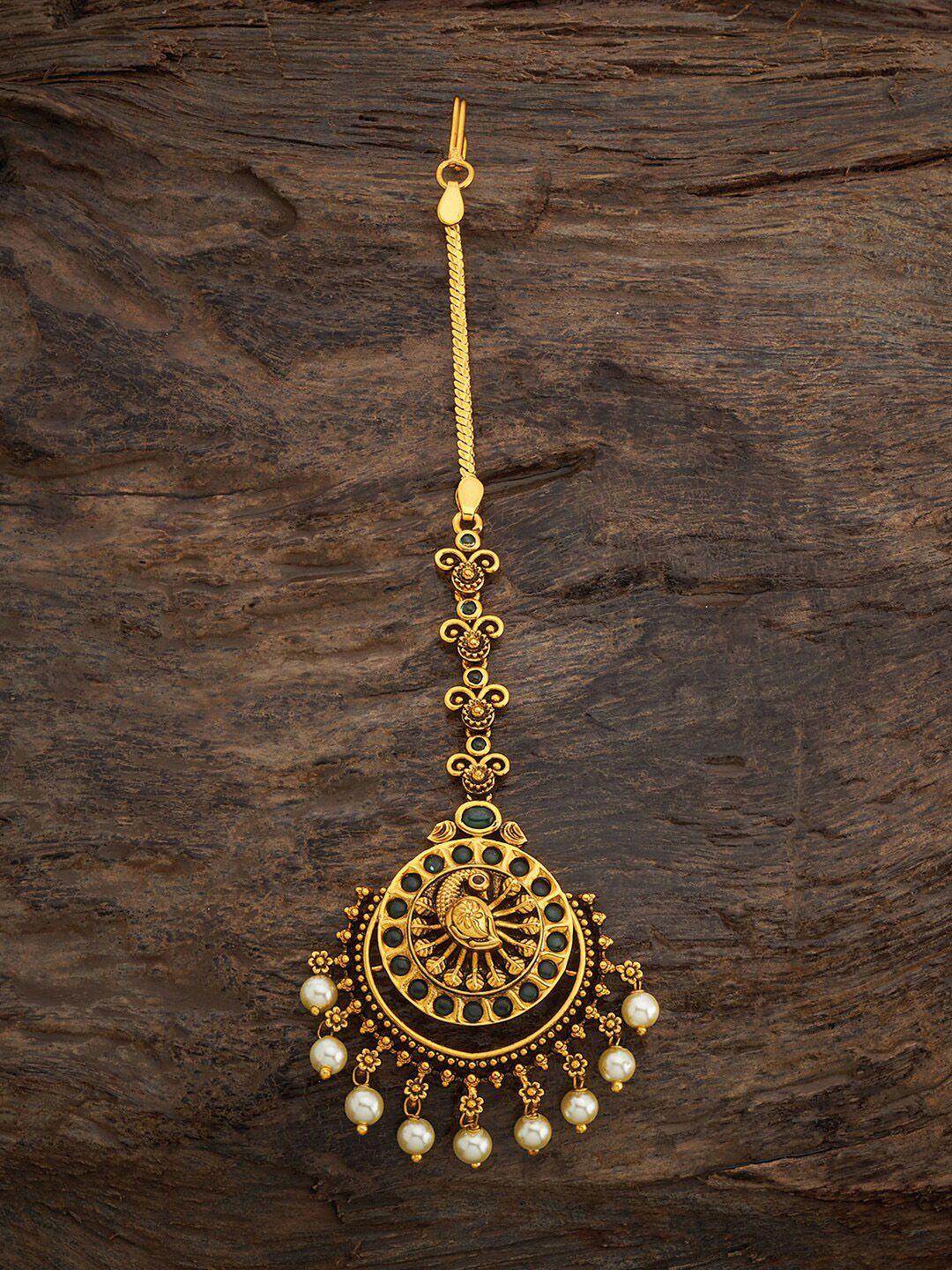 kushal's fashion jewellery gold-plated antique maang tikka