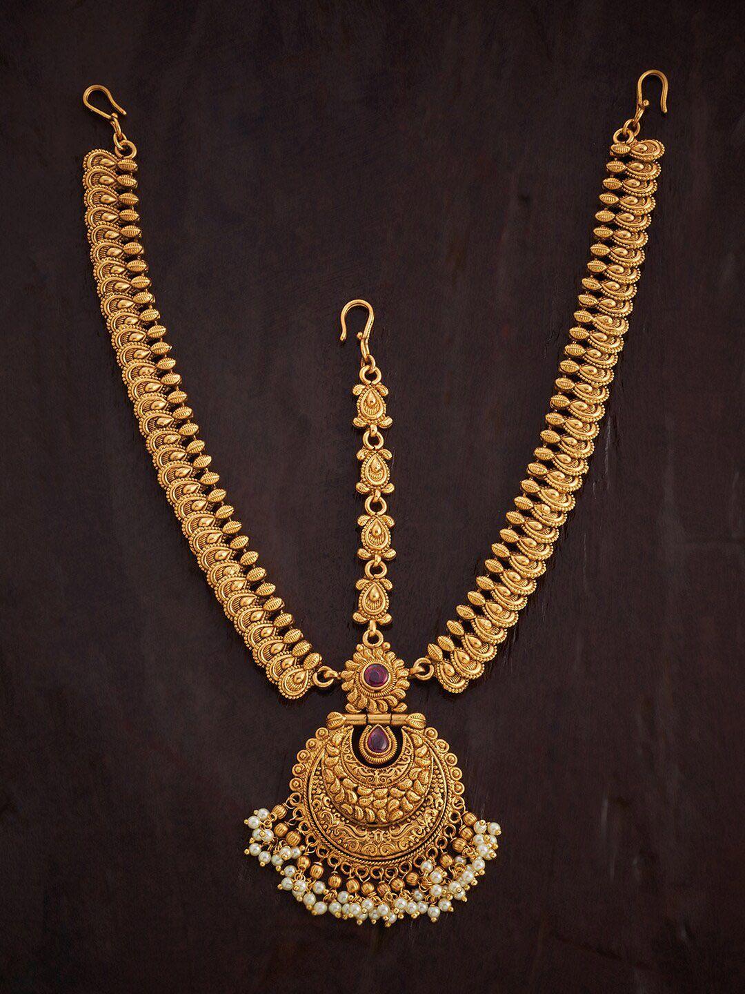 kushal's fashion jewellery gold-plated antique matha patti