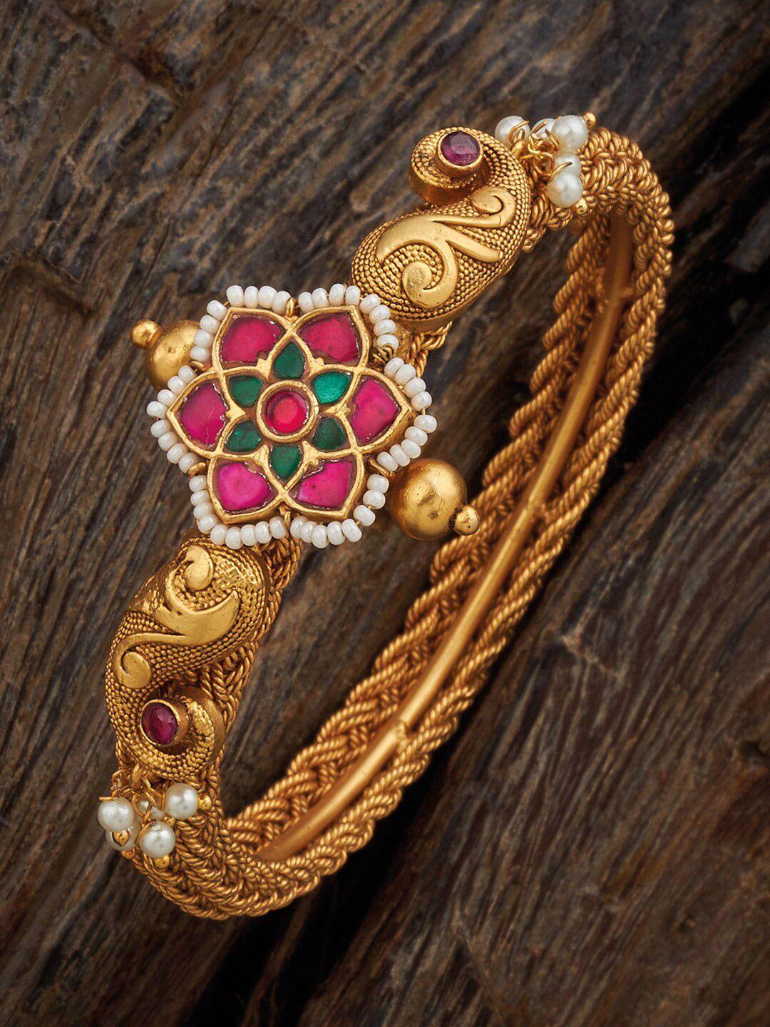 kushal's fashion jewellery gold-plated bangle-style bracelet