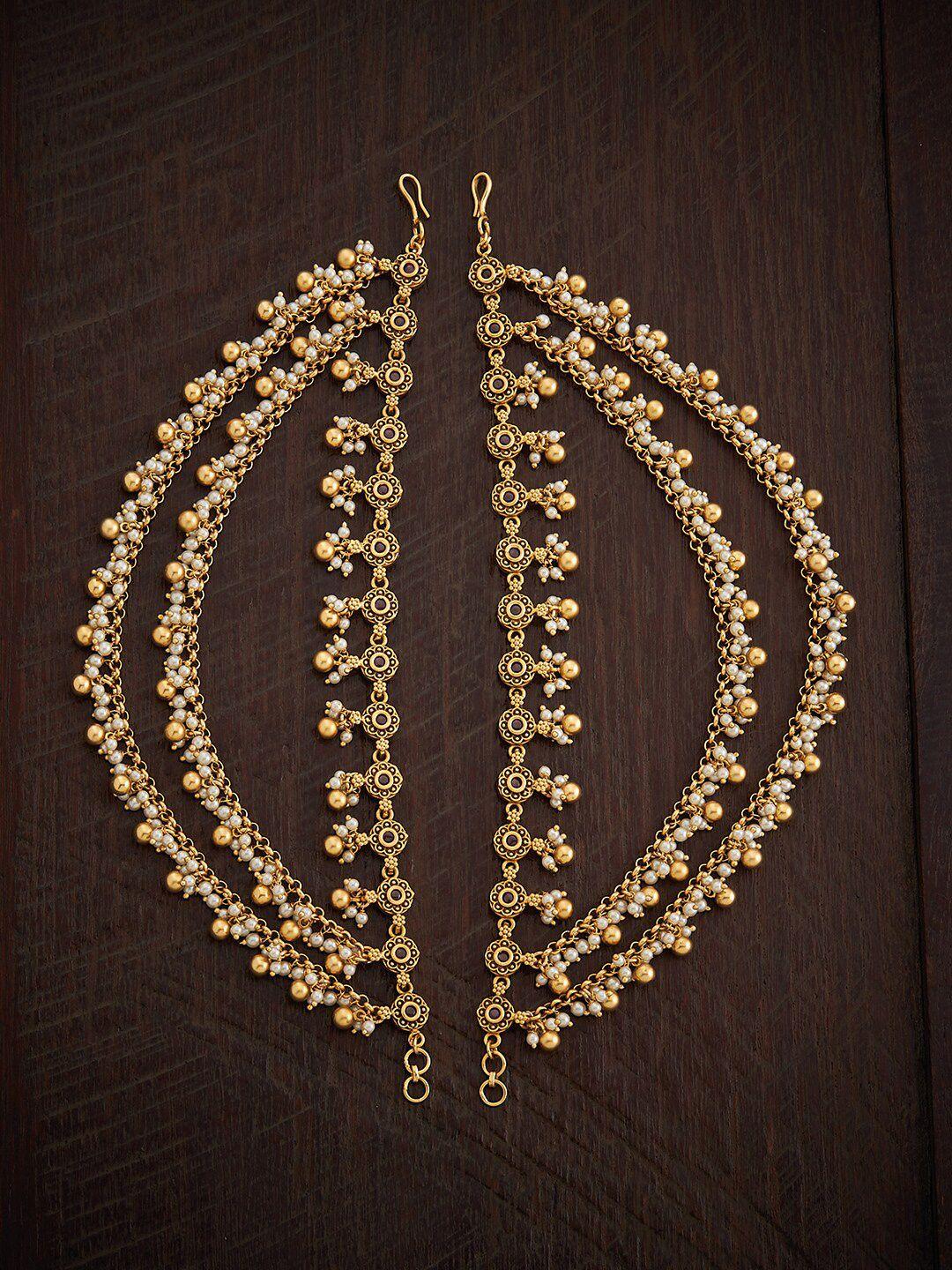kushal's fashion jewellery gold-plated beaded antique maati