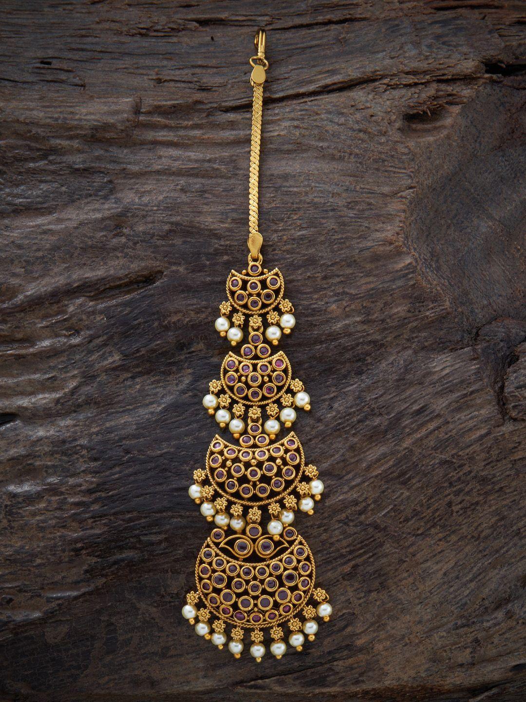 kushal's fashion jewellery gold-plated maangtikka