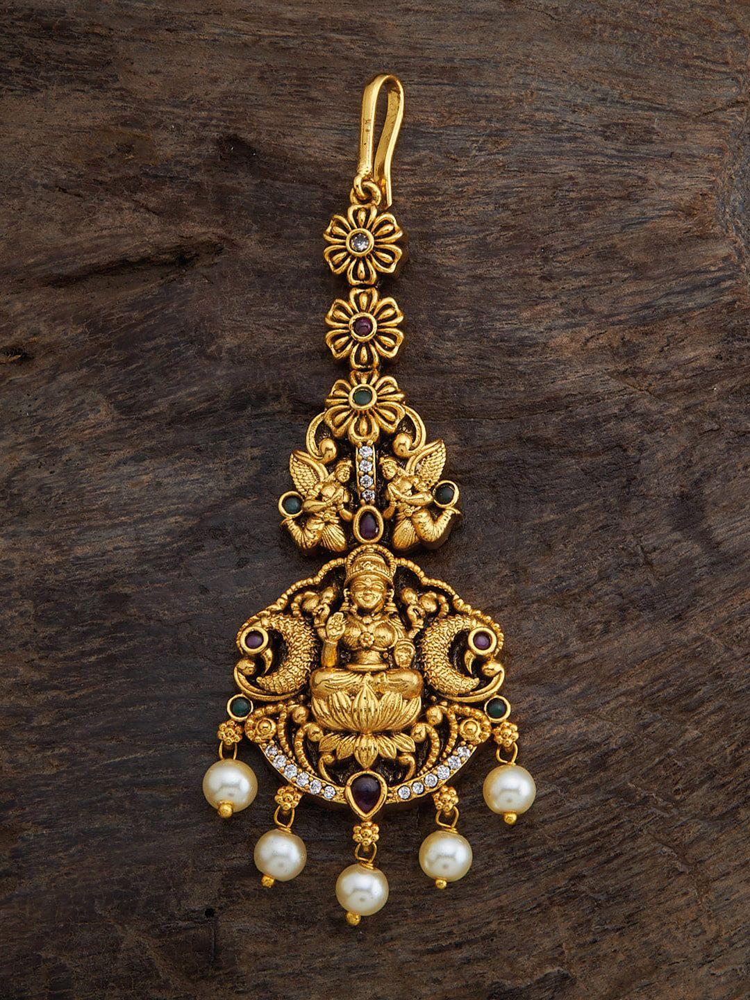 kushal's fashion jewellery gold-plated maangtikka