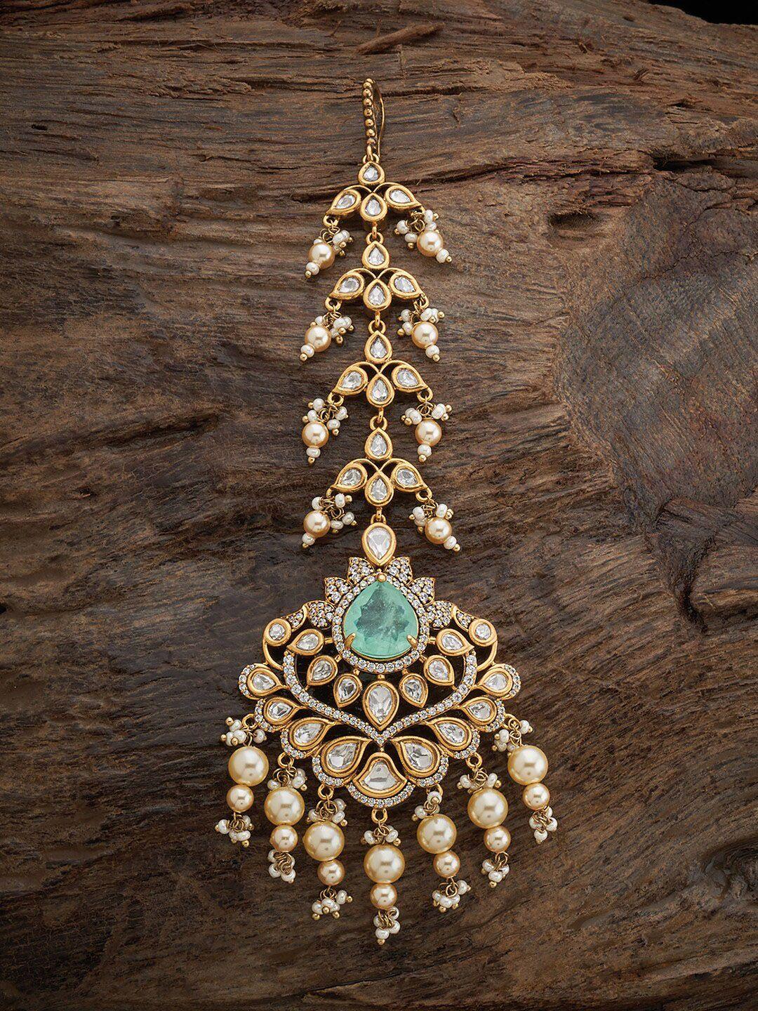 kushal's fashion jewellery kundan studded maang tikka