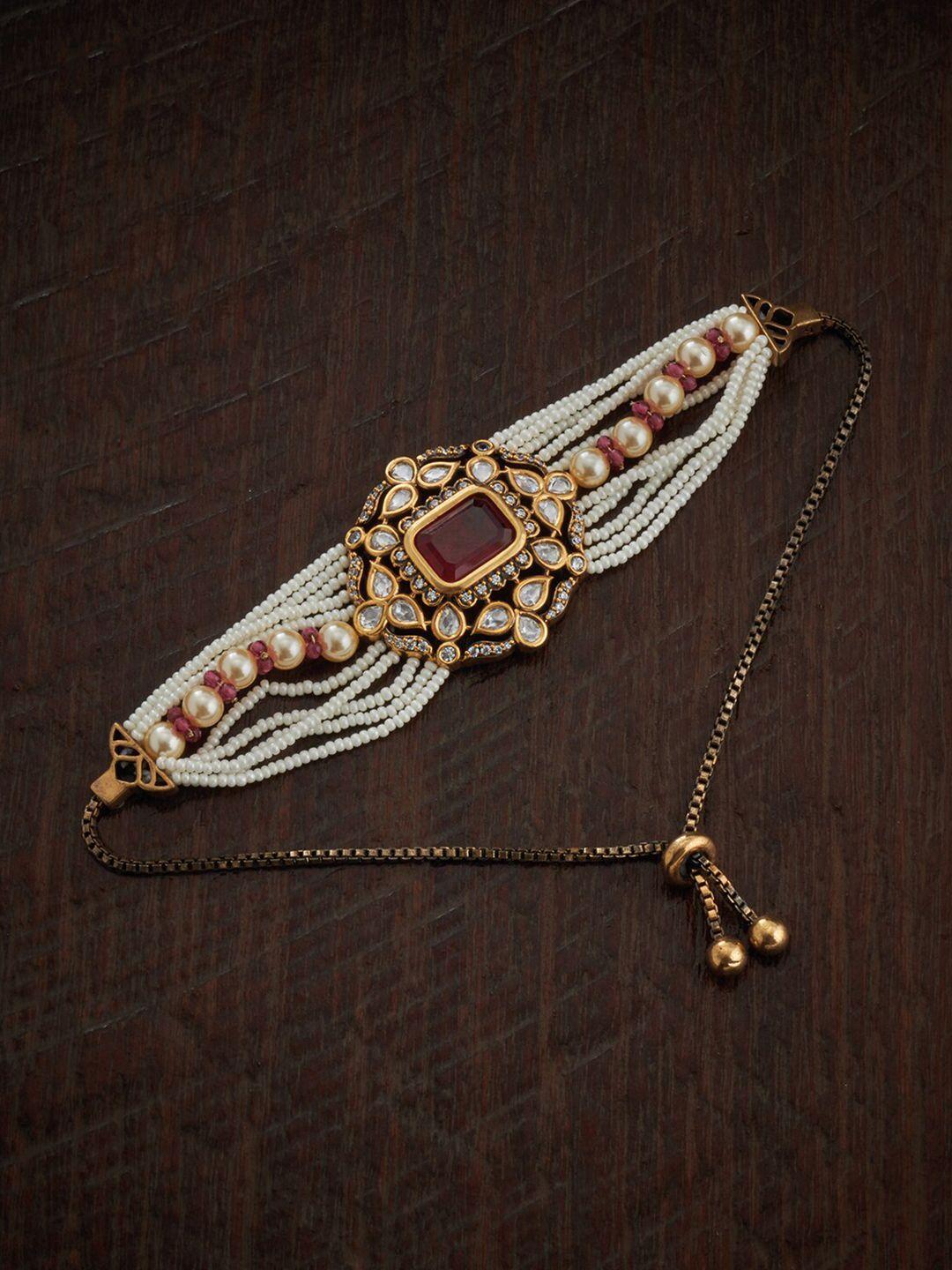 kushal's fashion jewellery kundan wraparound bracelet