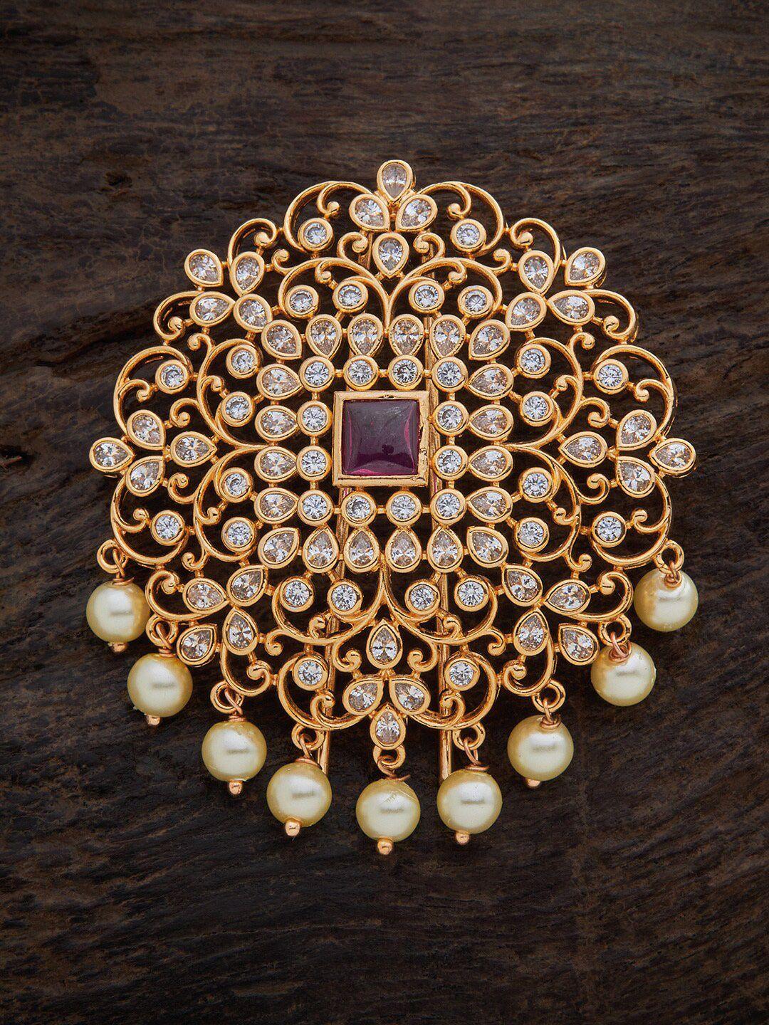 kushal's fashion jewellery women gold-toned embellished ponytail holders