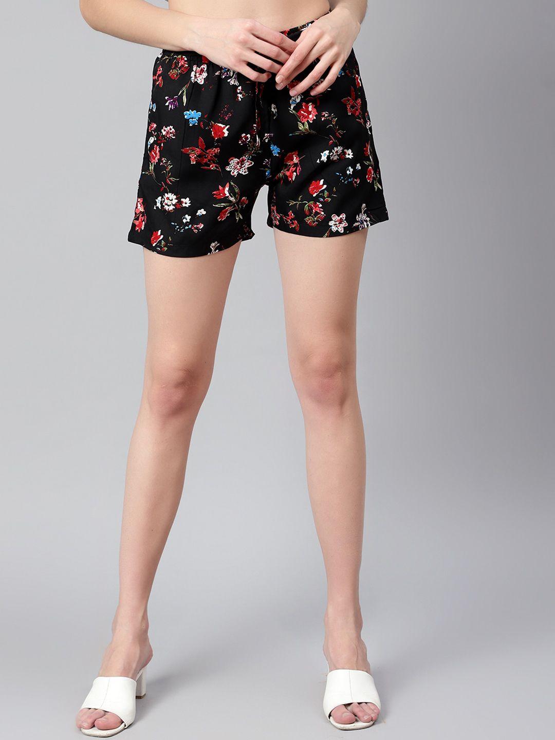 kushi flyer women floral printed shorts