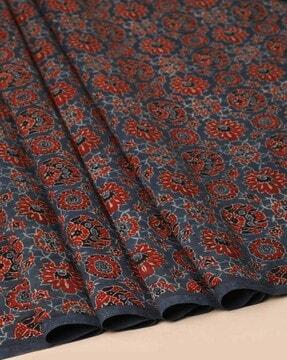 kutch handblock print ajrak pure cotton dress material