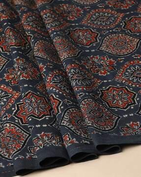 kutch handblock print ajrak pure cotton dress material