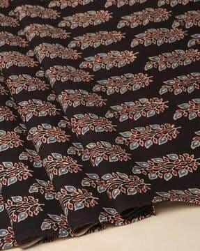 kutch handblock printed ajrak pure cotton blouse fabric