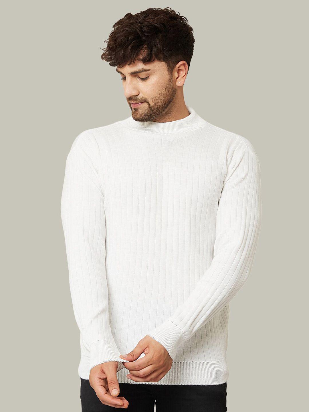 kvetoo high neck long sleeves striped pullover