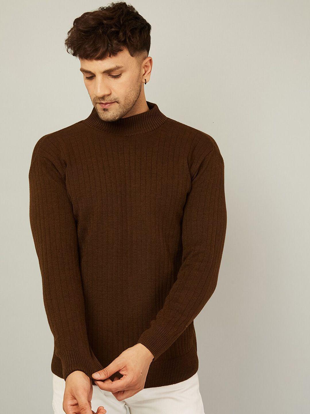 kvetoo high neck striped long sleeves pullover