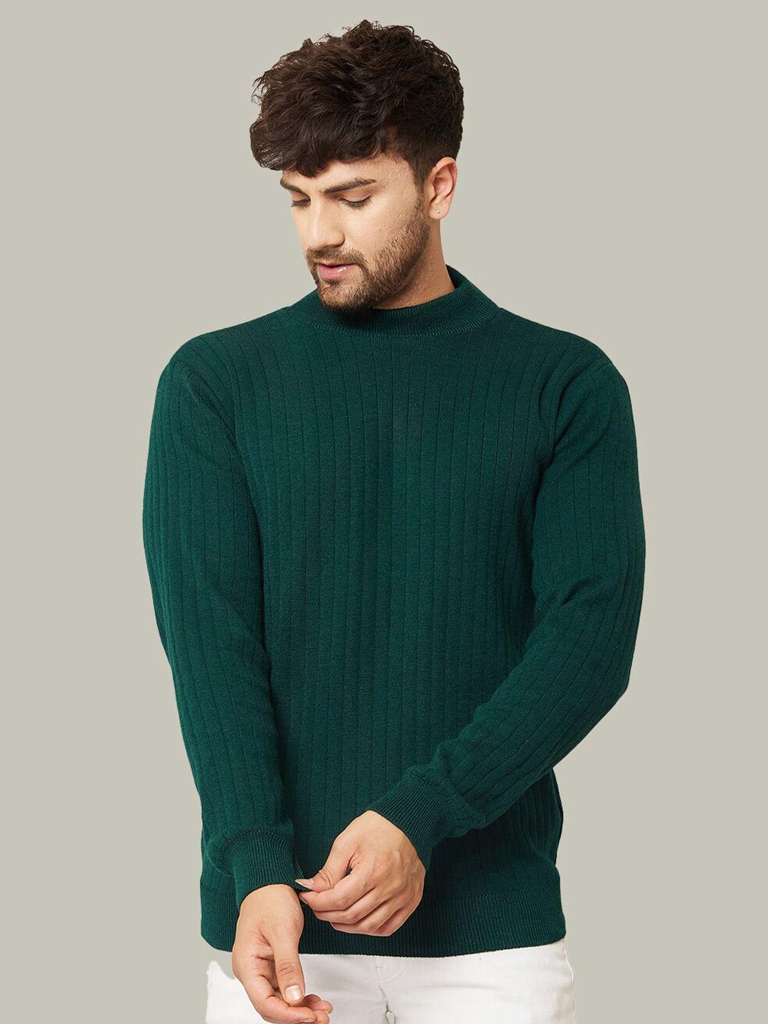 kvetoo ribbed high neck pullover acrylic sweater