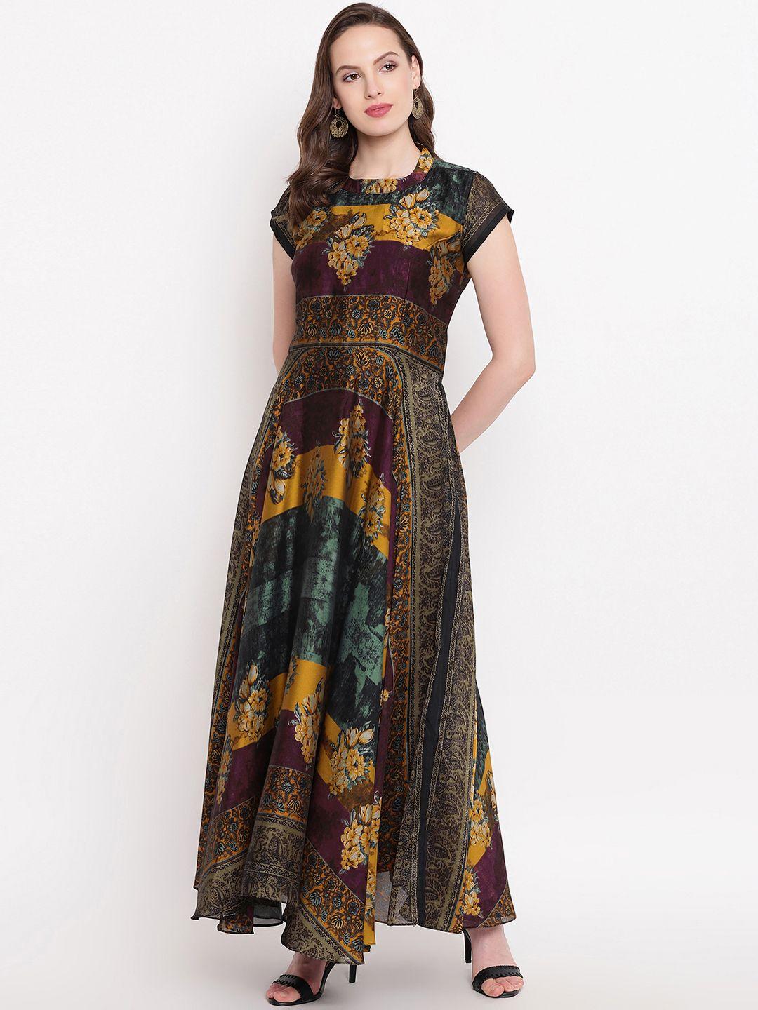 kvsfab women multicoloured maxi dress