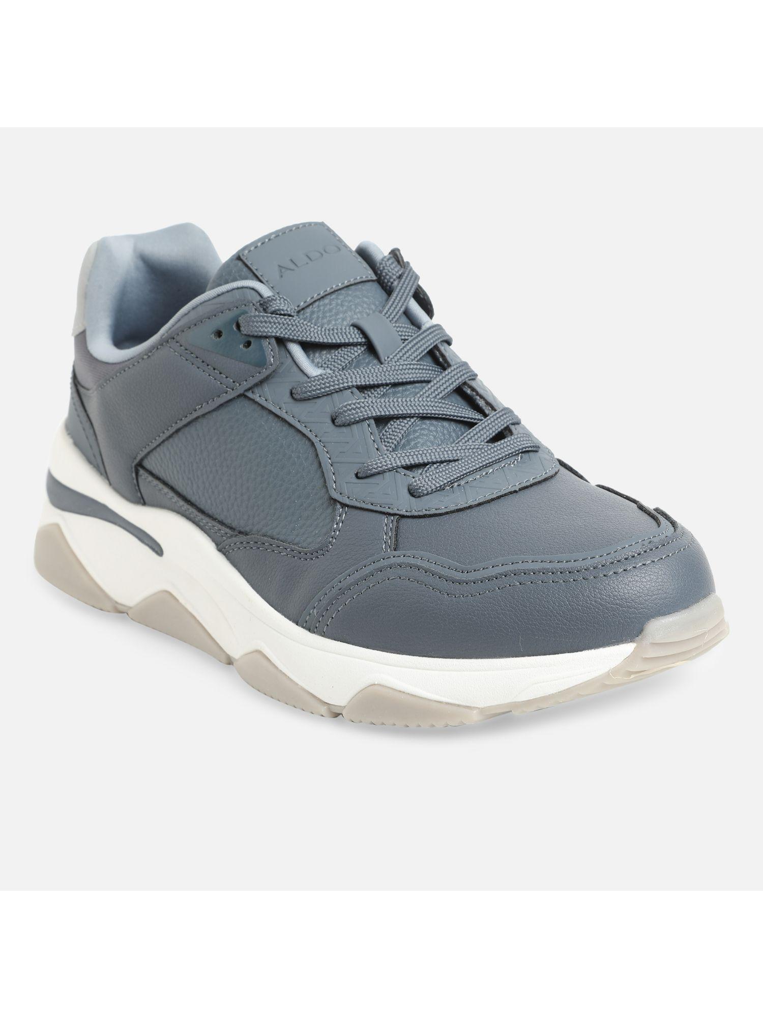 kyanite synthetic open blue solid sneakers