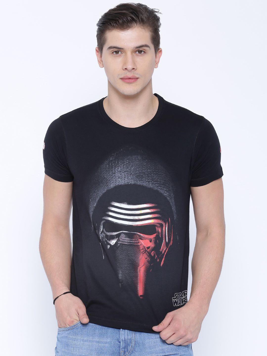 kylo ren by knk black printed pure cotton t-shirt
