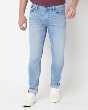 kyoto heavily washed skinny fit jeans