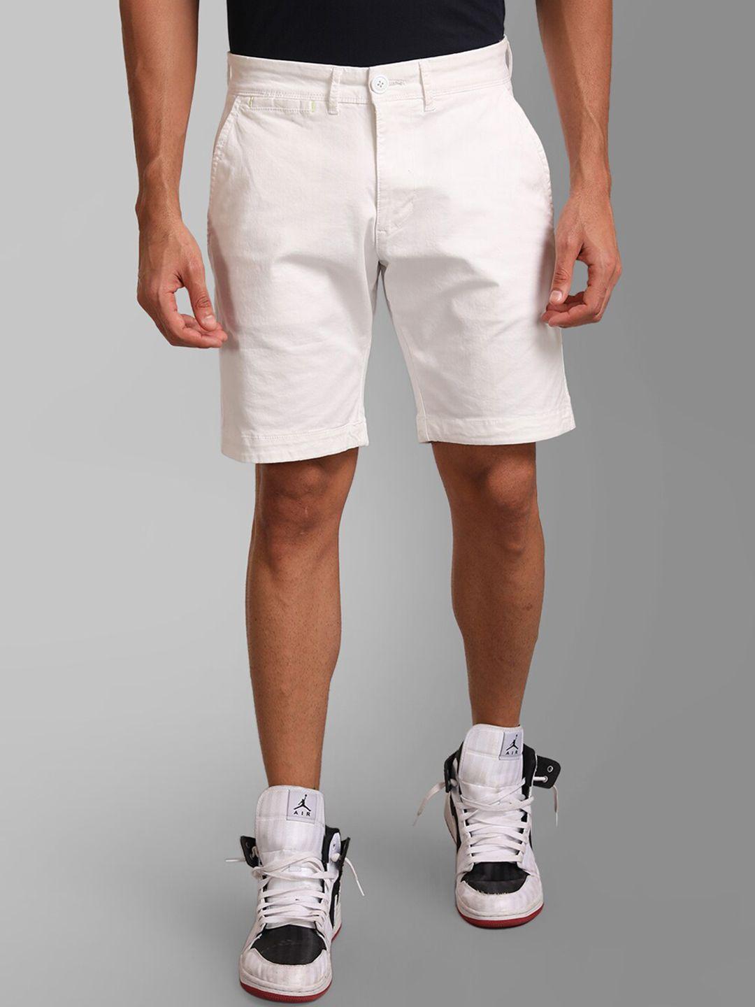 kz07 by kazo men white high-rise sports shorts