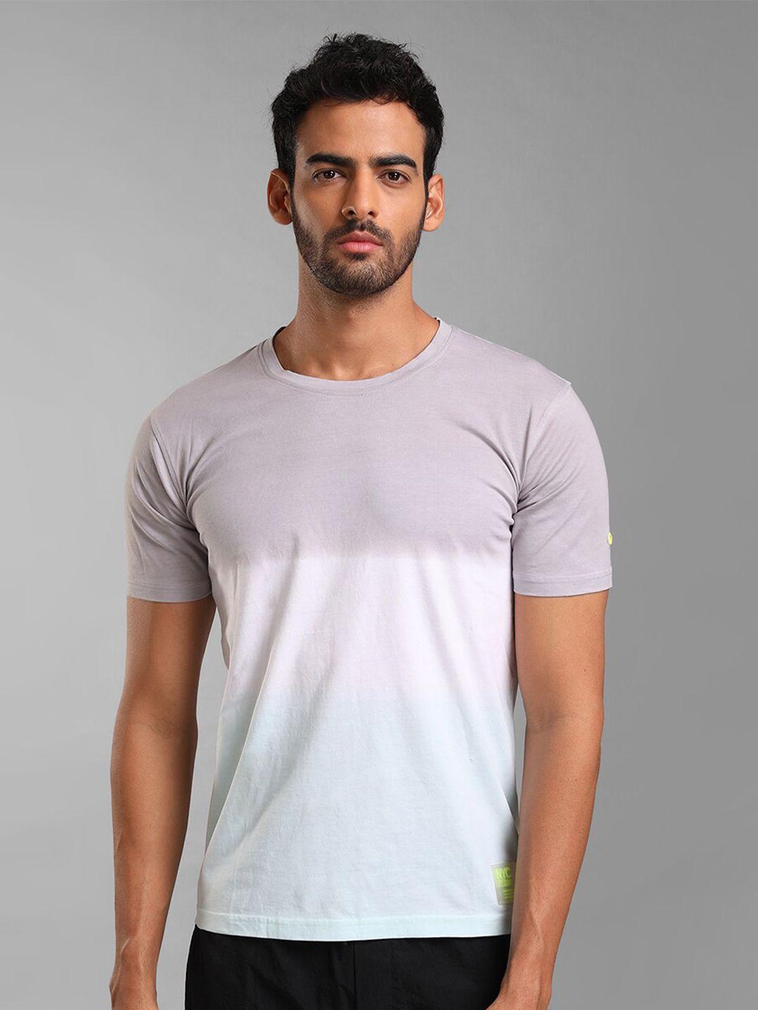 kz07 by kazo men colourblocked cotton t-shirt