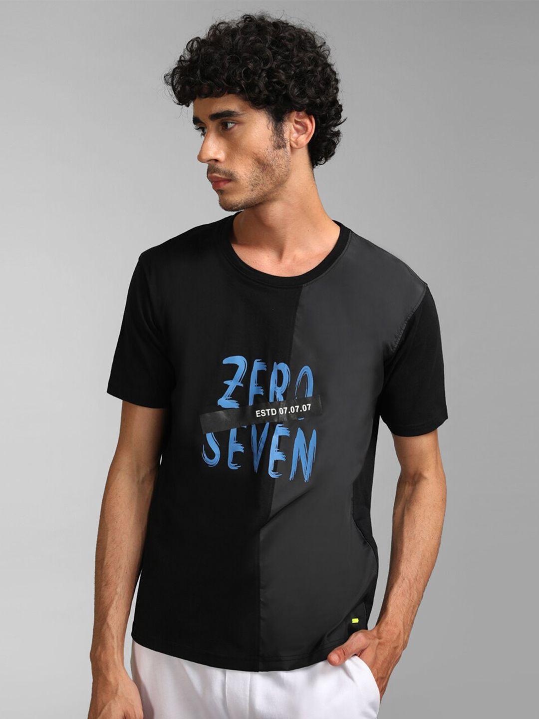 kz07 by kazo men typography printed cotton t-shirt