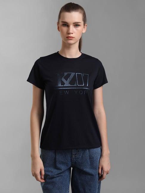 kz07 by kazo navy printed t-shirt