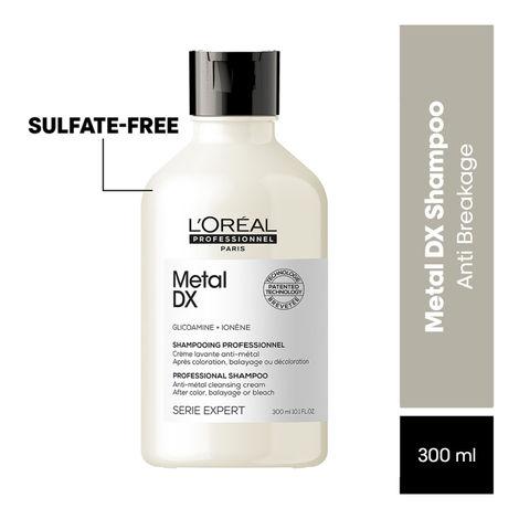 l’oreal professionnel serie expert metal dx anti-metal cleansing cream shampoo | shampoo for damaged & coloured hair (300ml)