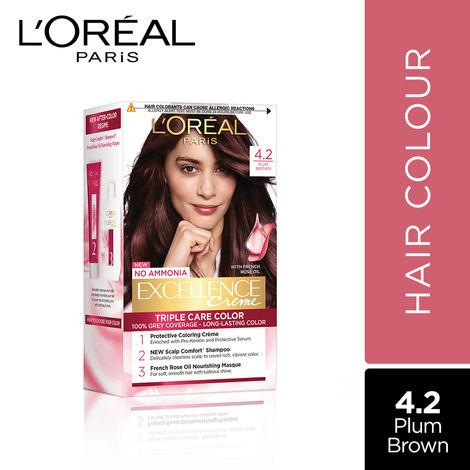 l’oreal paris excellence creme hair color - plum brown 4.2 (72 ml+100 g)